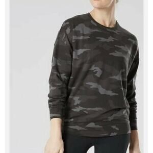 Athleta Studio to Street Gray Camo Crew Neck Sweatshirt Size XS